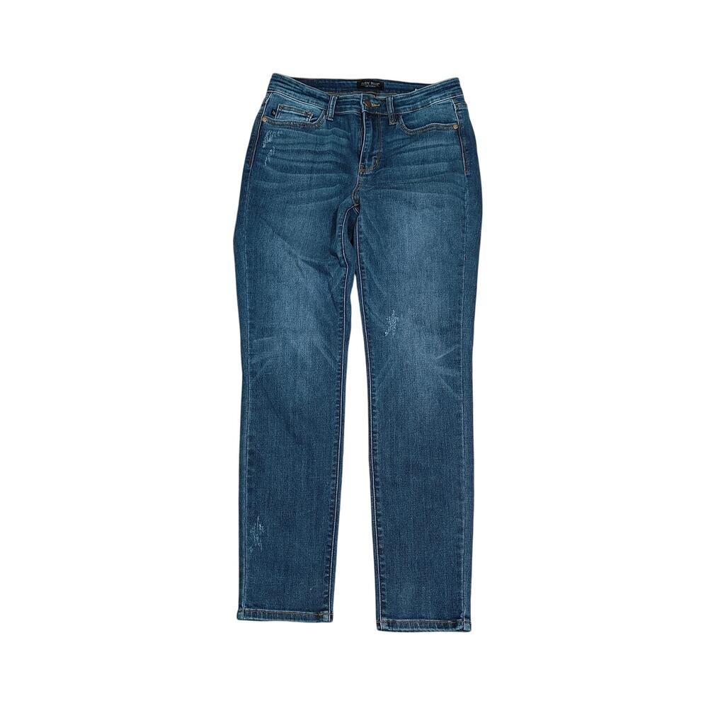Judy Blue 9/29 Relaxed Fit Dark Wash Light Distressed Jeans Style JB82251DK-CO
